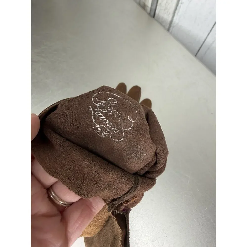 Boyce Lazarus Vintage Soft Brown Gloves Washable Driving Victorian Glam 6 3/4